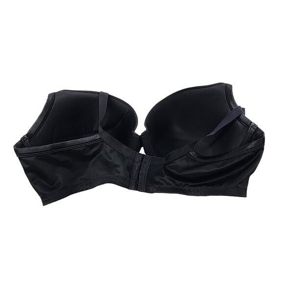 Cacique Black Full Coverage Underwire Smooth Boost Plunge Bra Size 46DD - Picture 4 of 4